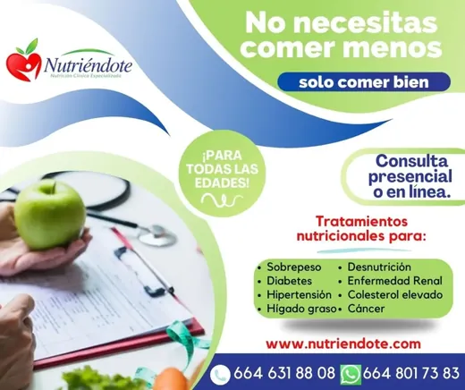 No necesitas comer menos, solo comer bien: consulta presencial o en línea